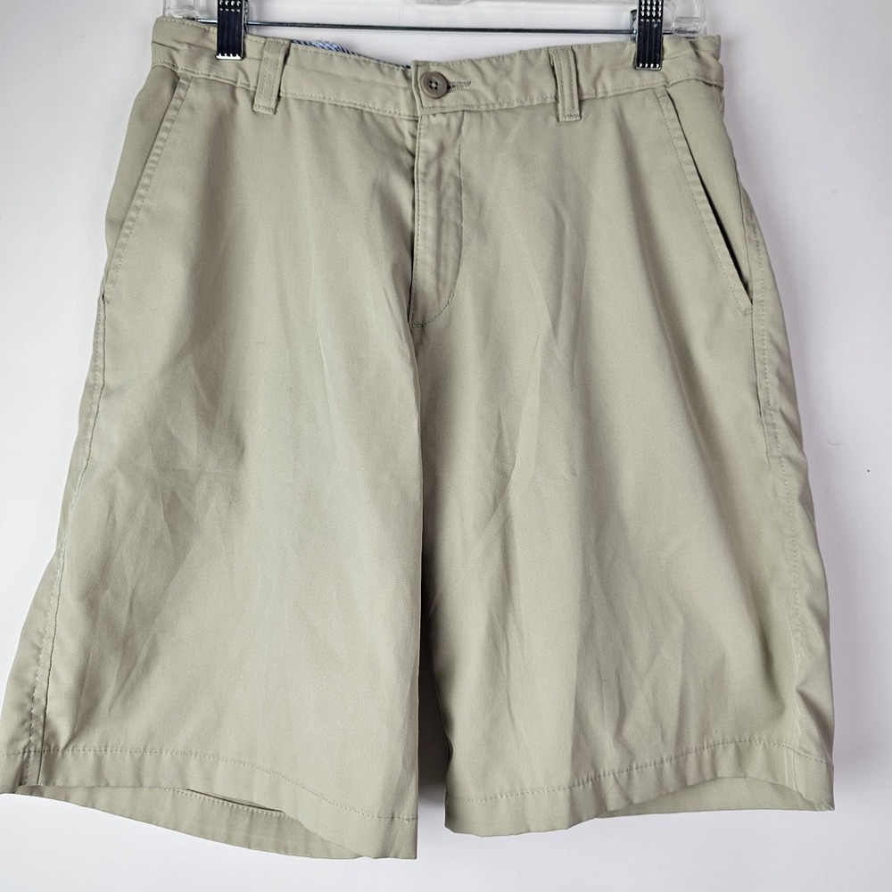 Tommy Hilfiger Boys School Uniform Khaki Beige Shorts Chino Sz 18 Regular Preppy